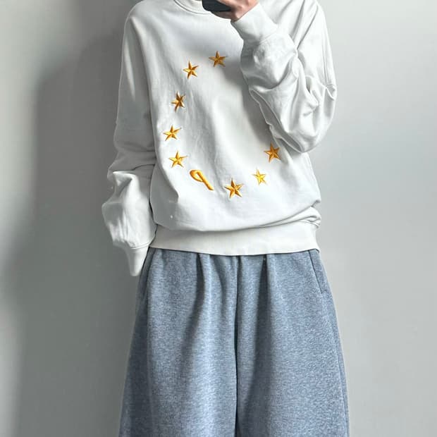 팔라스 EU 유로 돈 화이트 맨투맨