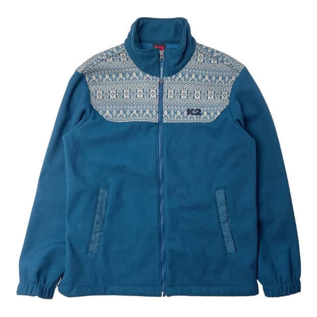 [중고] K2 케이투 노르딕 패턴 플리스 집업 자켓 블루