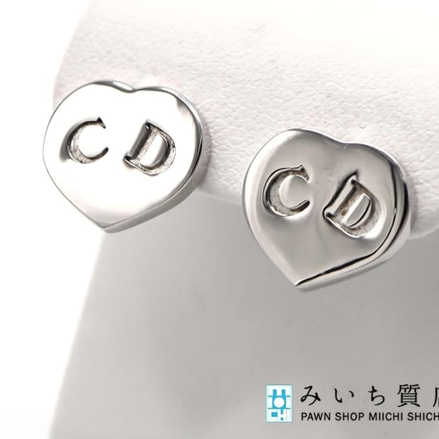 빈티지 디올 실버 하트 CD 귀걸이