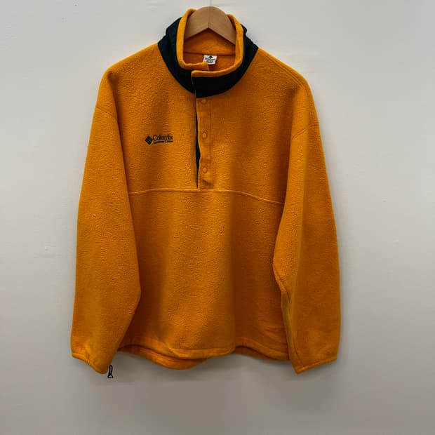 컬럼비아 빈티지 플리스 스냅 옐로우 재킷