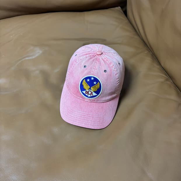 RRL 더블알엘 랄프로렌 폴로 6패널 볼캡 모자 워시드 레드