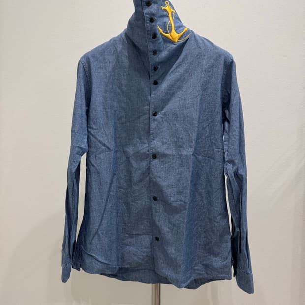 캐피탈 하이넥 닻 라이트 인디고 셔츠