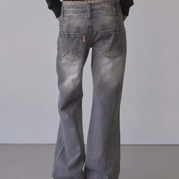 스컬프터 엔지니어드 데님 워시드 진 그레이