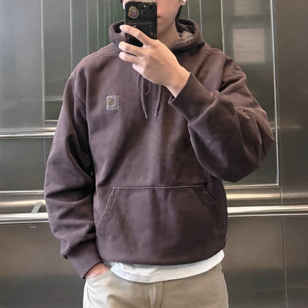 칼하트 윕 비스타 후드 팰러샌더 가먼트 다이드