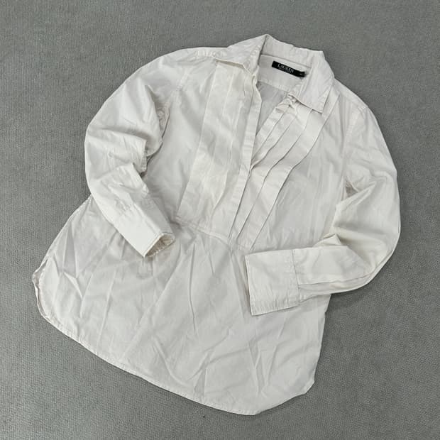 로렌 랄프로렌 화이트 셔츠 블라우스 s