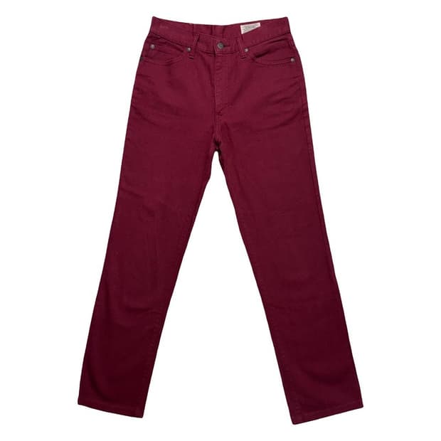 밥슨 스트레이트핏 데님 팬츠 레드 30