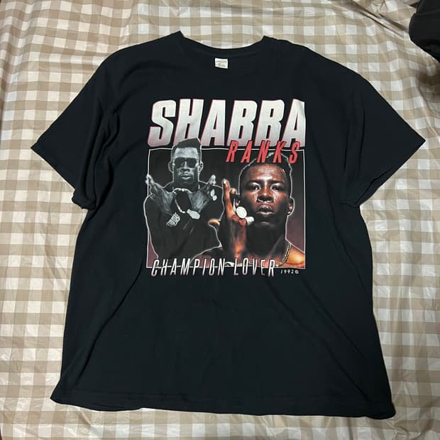길단 샤바랭크스 프린팅 반팔 2XL 빈티지 스트릿 힙합