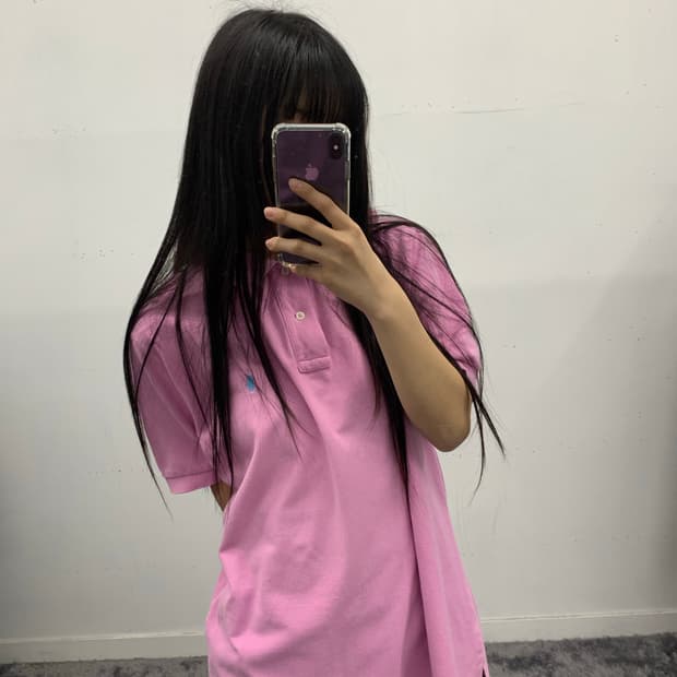 폴로 랄프로렌 핑크 반팔 카라티