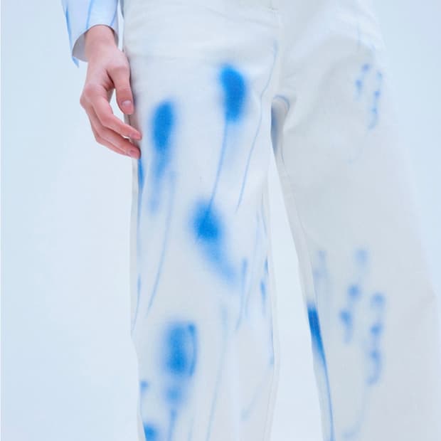 COSMOSS 코스모스 프린티드 데님 바지