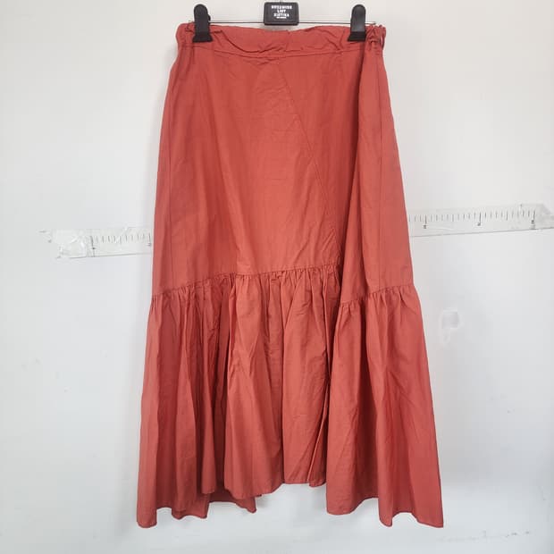 시스템 오렌지 롱 프릴 스커트