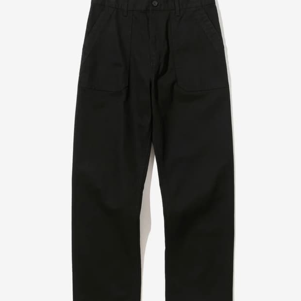 유니폼브릿지 코튼 퍼티그 팬츠 레귤러 핏 블랙 (수수료 무료)