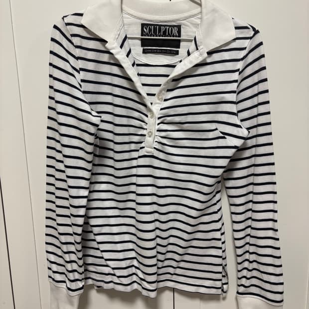 스컬프터 셔링 테니스 셔츠 화이트 S