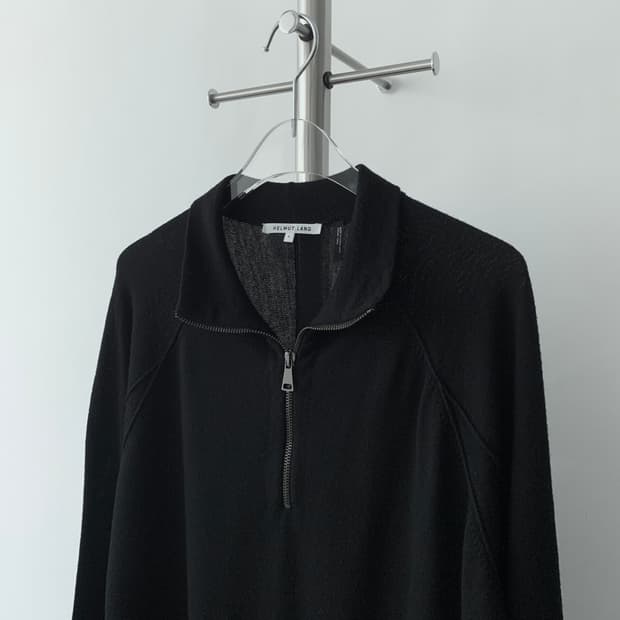 Inside Out Half Zip-up Wool Knit