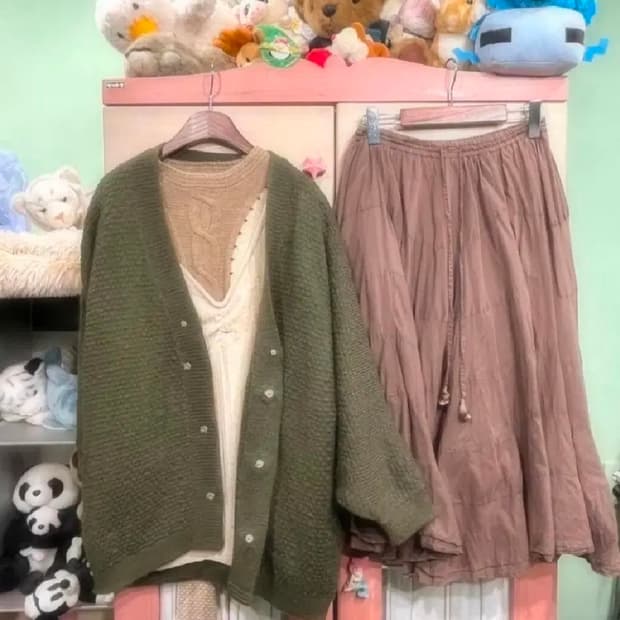 카모메산장 모리걸 빈티지 코디세트