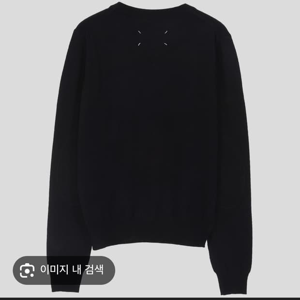 메종 마르지엘라 스티치 블랙 여성 울 니트