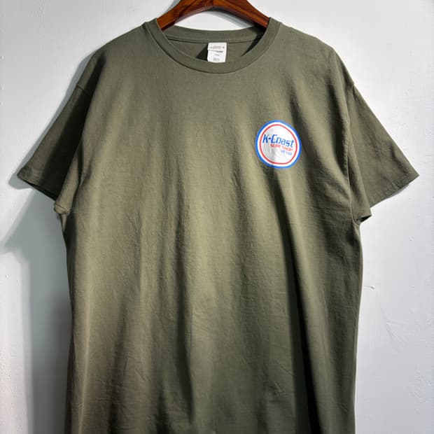 만원샵) 빈티지 카키 반팔티 L C304