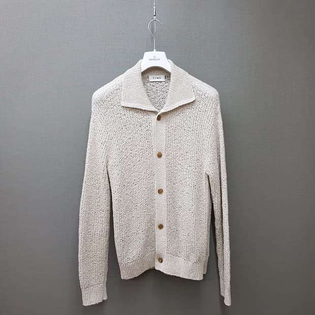 한섬 타임 TIME 2023 오픈 카라 니트 가디건 95사이즈