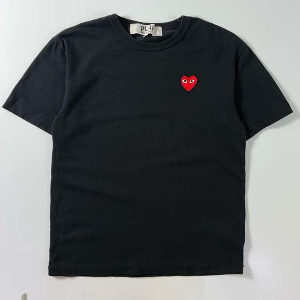 Comme des garsons  꼼데가르송 하트와펜 블랙 반팔 티셔츠 