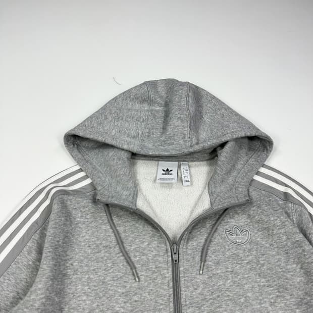 아디다스 트레포일 풀오버 그레이 후드집업 (L)