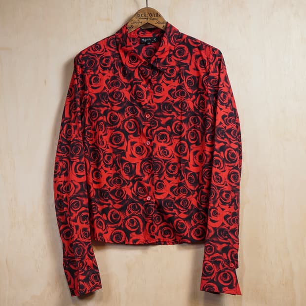 아네스베 로즈 패턴 셔츠