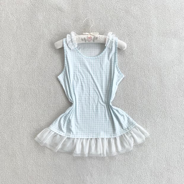 베이비블루 ♥ 베이비돌st 귀요미 체크 슬리브리스