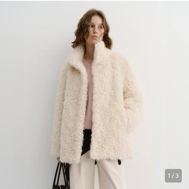 던스트 curly fur half jacket s사이즈