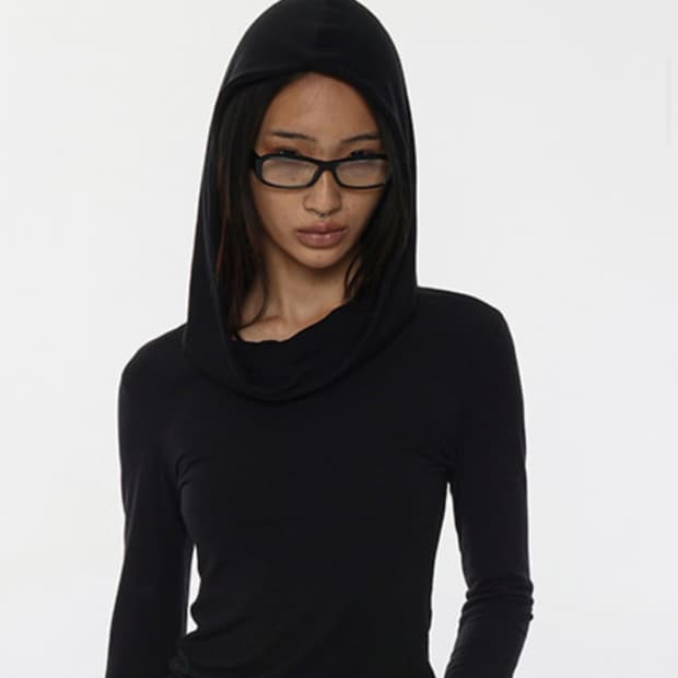 드레이프 슬림 후드