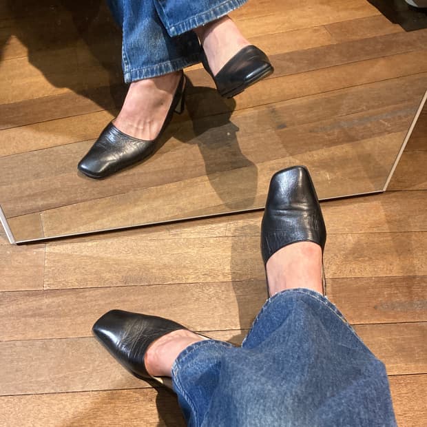 JPN 프렌치 시크 슬링백 구두 90‘s