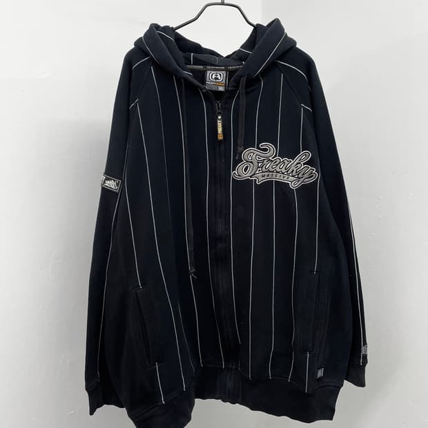 프레키메시브 올드스쿨 스트라이프 후드집업