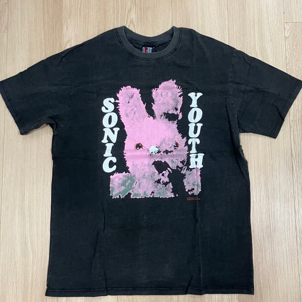 [L] made in usa 소닉 유스 빈티지 반팔 블랙