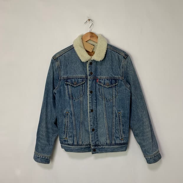 리바이스 데님 빈티지 쉐르파 트러커 청자켓 S 연청 중청 봄버