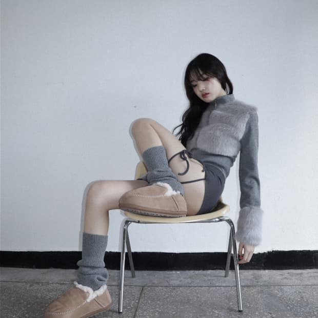 클라따 라운딩 퍼 집업