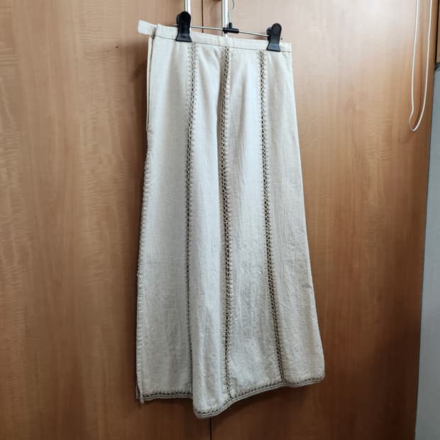 모리 무드 린넨 롱스커트