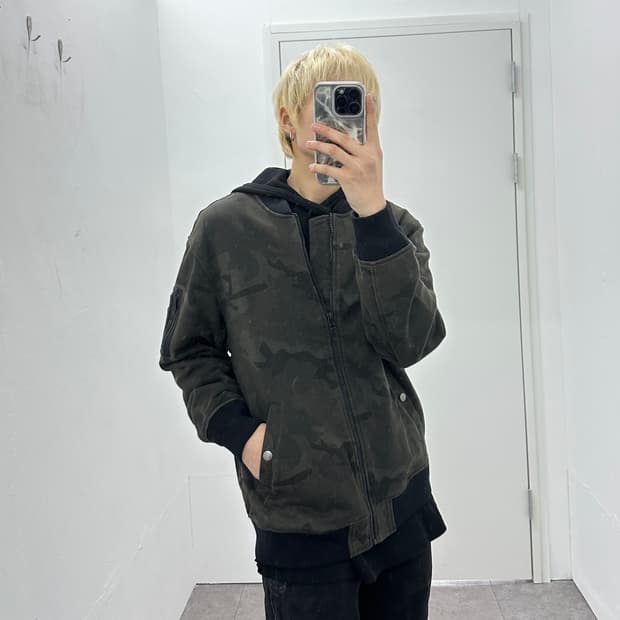 Back Number camo cotton blouson