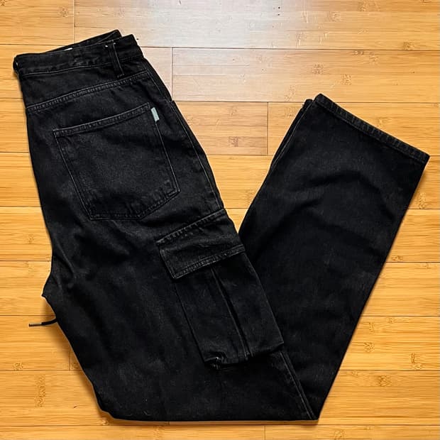 비에스래빗 블랙진 데님팬츠 L
