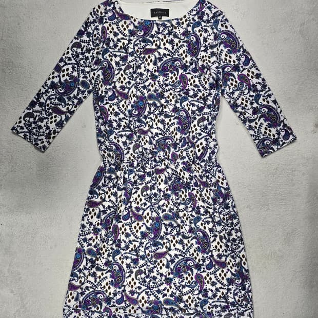 TALBOTS 탈보츠 페이즐리 칠부 원피스 M
