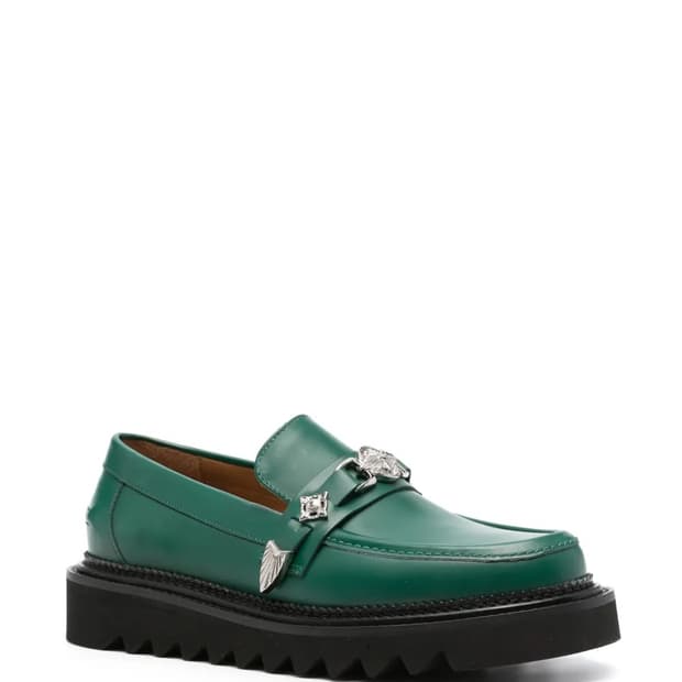 토가 비릴리스 AJ1253 투톤 청키 로퍼 다크그린 41사이즈