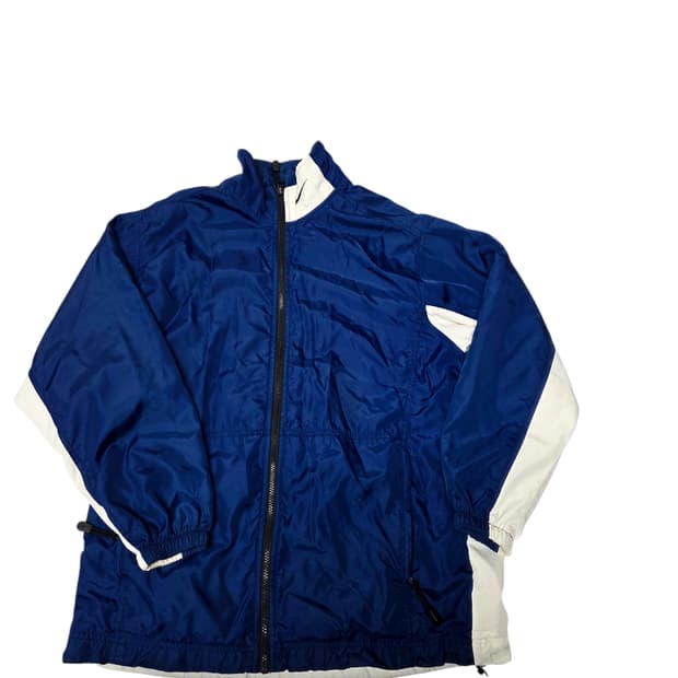 [나이키] 올드스쿨 타원로고 다크네이비 화이트 배색 바람막이 95(M)