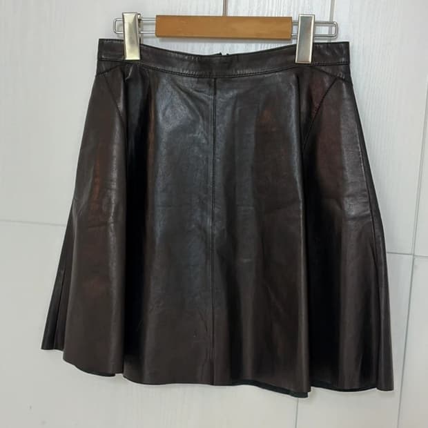 O’2nd 양가죽 레더 플리츠 스커트 25-26정품