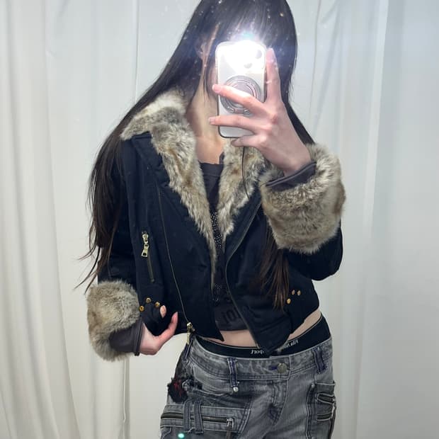 퍼 트리밍 패디드 자켓