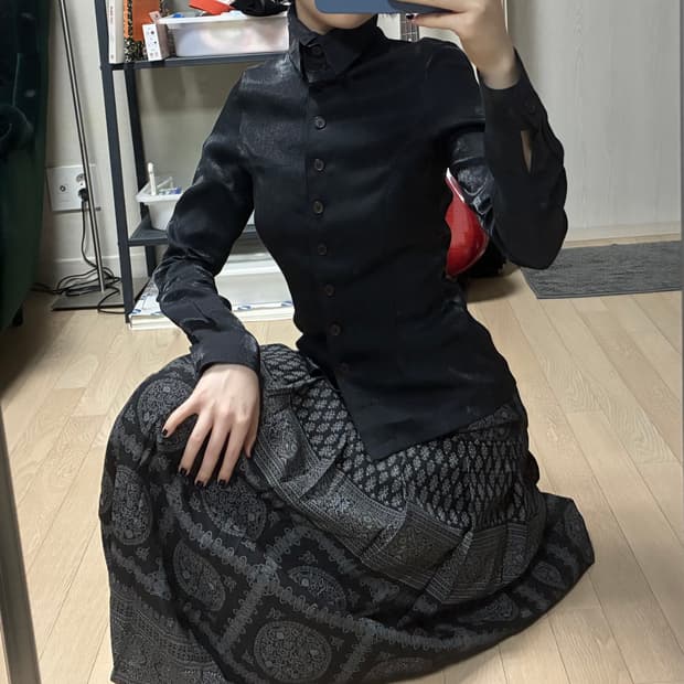 오리엔탈 고딕 롱스커트 고스펑크 고스로리 아방가르드