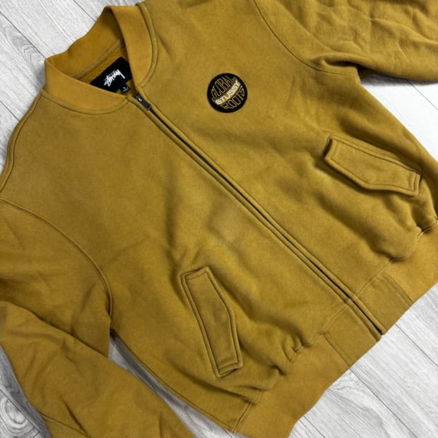 스투시 머스타드 블루종 자켓