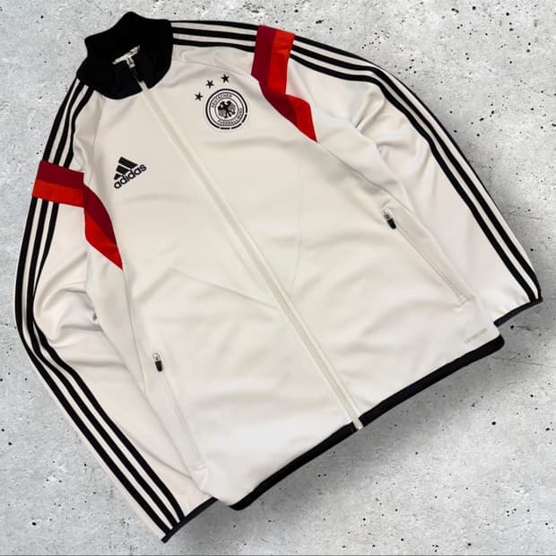 [105] 13-14s 아디다스 독일 축구 트랙탑 져지 화이트 B756