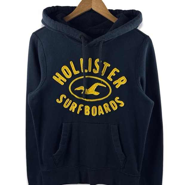 홀리스터 블랙 옐로우 아치로고 후디1996