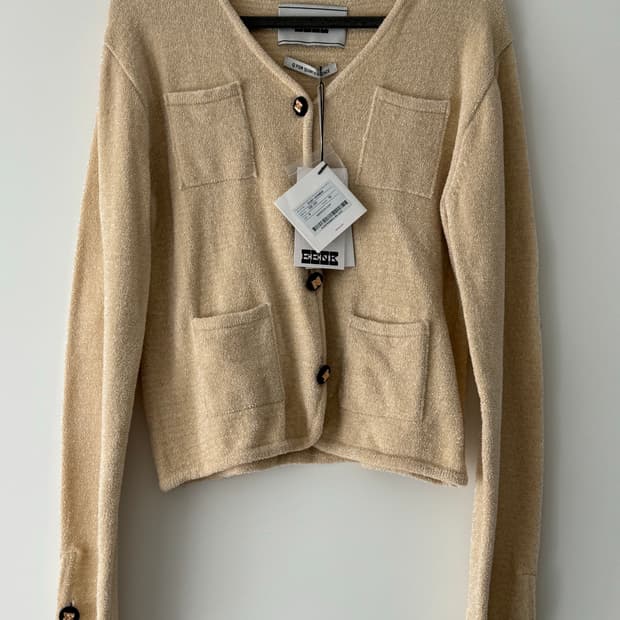 새상품) EENK 잉크 Quinker 베이지 니트 가디건 (택있음)
