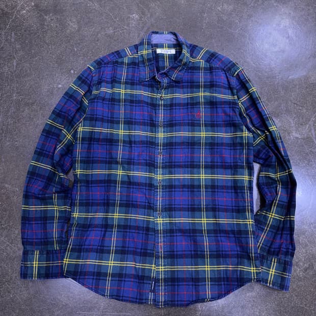 빈폴 타탄체크 슬림핏 캐쥬얼 셔츠 남방 105