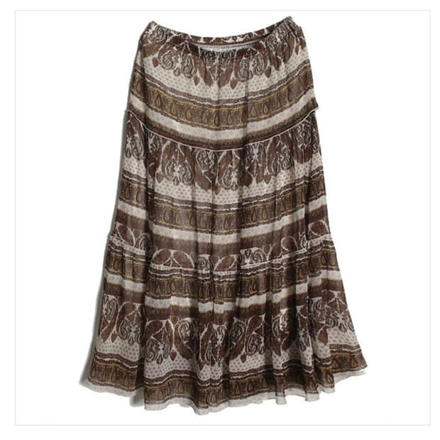 pattern chiffon skirt