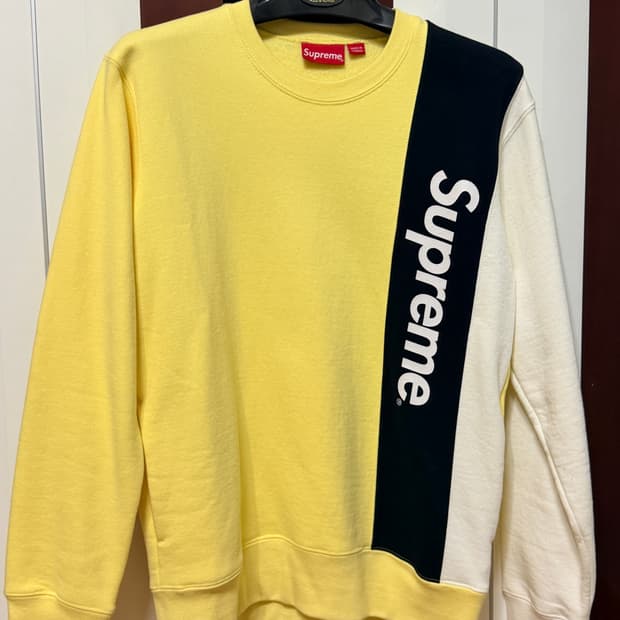16ss 슈프림 패널 크루넥 옐로우