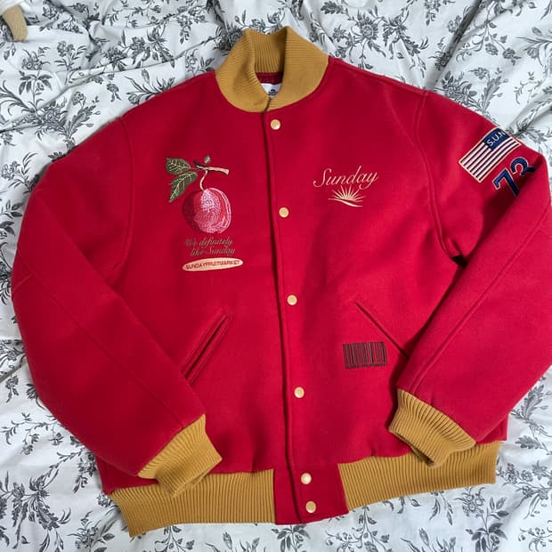 선데이후르츠마켓 바시티 누빔 자켓