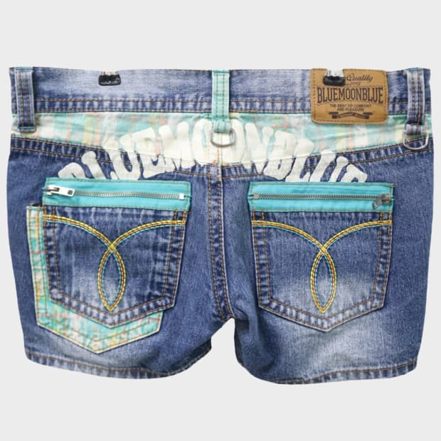 BLUE MOON BLUE 데님 핫팬츠 66443